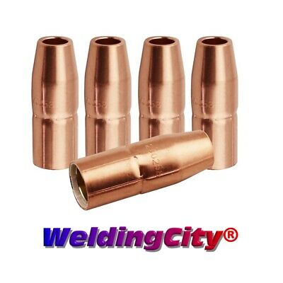 Weldingcity® 5-pk Mig Welding Gun Nozzle 200258 1/2" For Miller M-25/m-40 Hobart