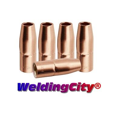 Weldingcity® 5-pk Mig Welding Gun Nozzle 169724 1/2" For Miller M-25/m-40 Hobart
