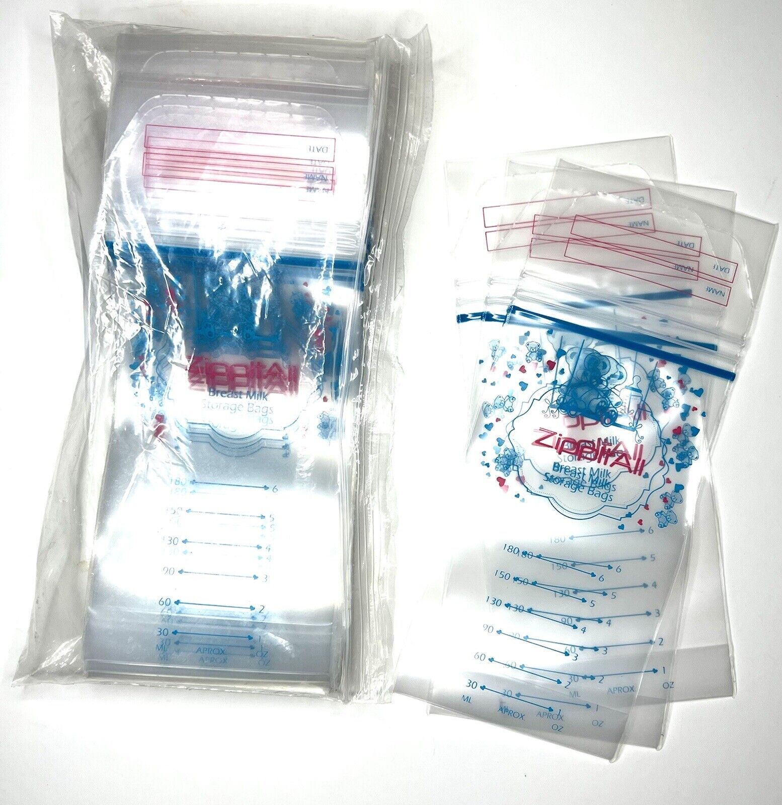 Zippit All Breast Milk Storage Bags 50 Count 6 Oz/180 Ml