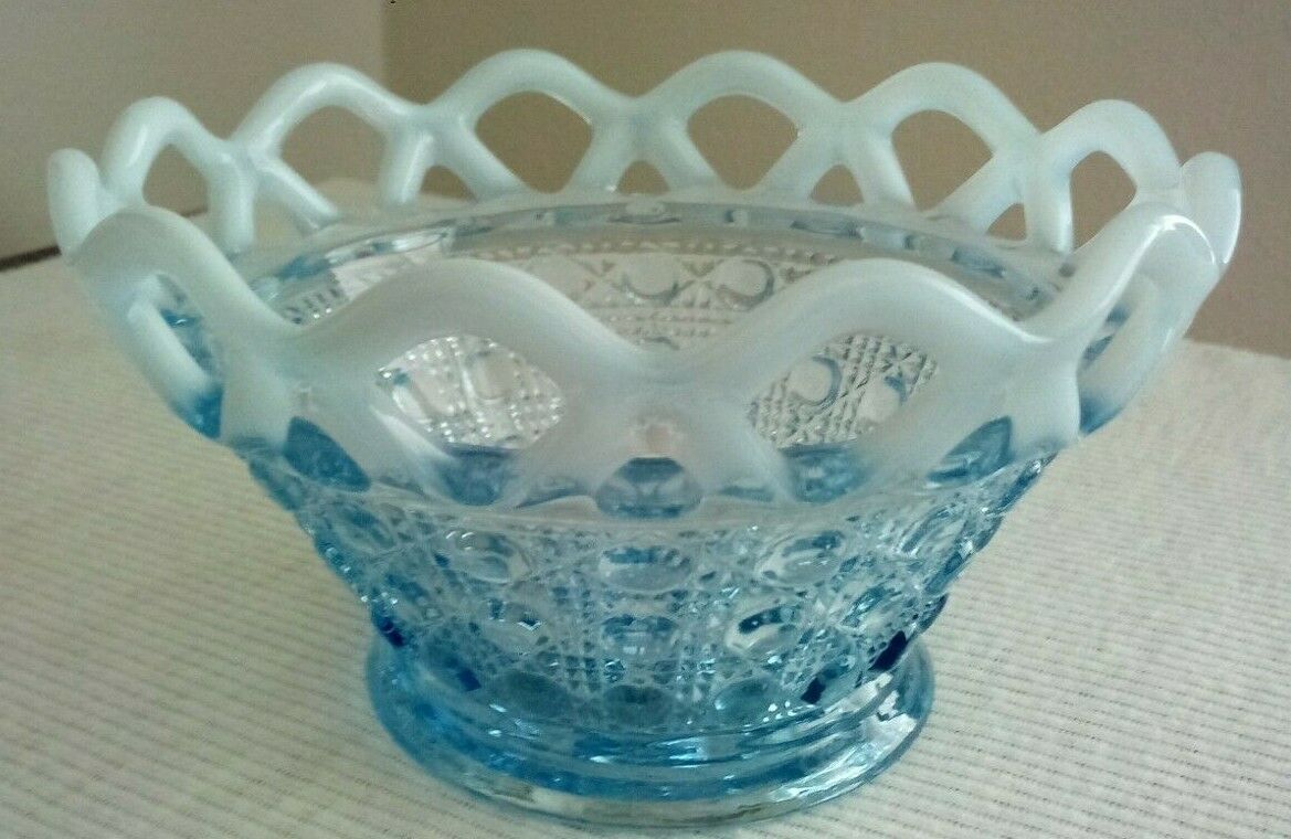 Vintage Imperial Laced Edge Katy Blue Bowl